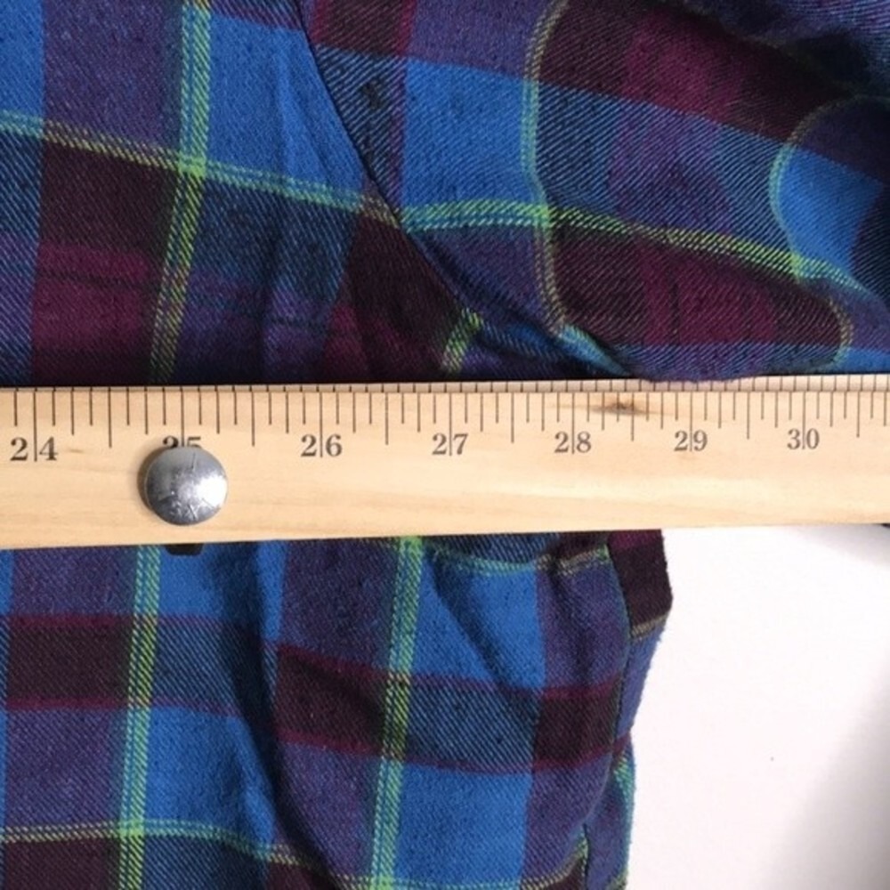 Northern Lakes Men's Quilted Flannel Shirt Jacket Blue Purple Plaid Big 3X - Picture 7 of 10